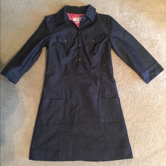 isaac mizrahi denim dress Isaac Mizrahi Baby Girls Size 5T Overall Dress Blue Floral Denim Buttons